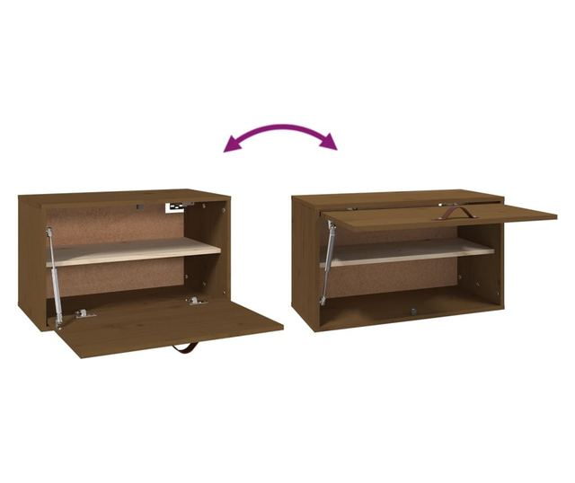 Omara, medena rjava, 60x30x35 cm, masivno borovo leso