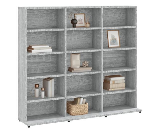 CD omara, sonoma siva, 102x23x89,5 cm, obdelano leso