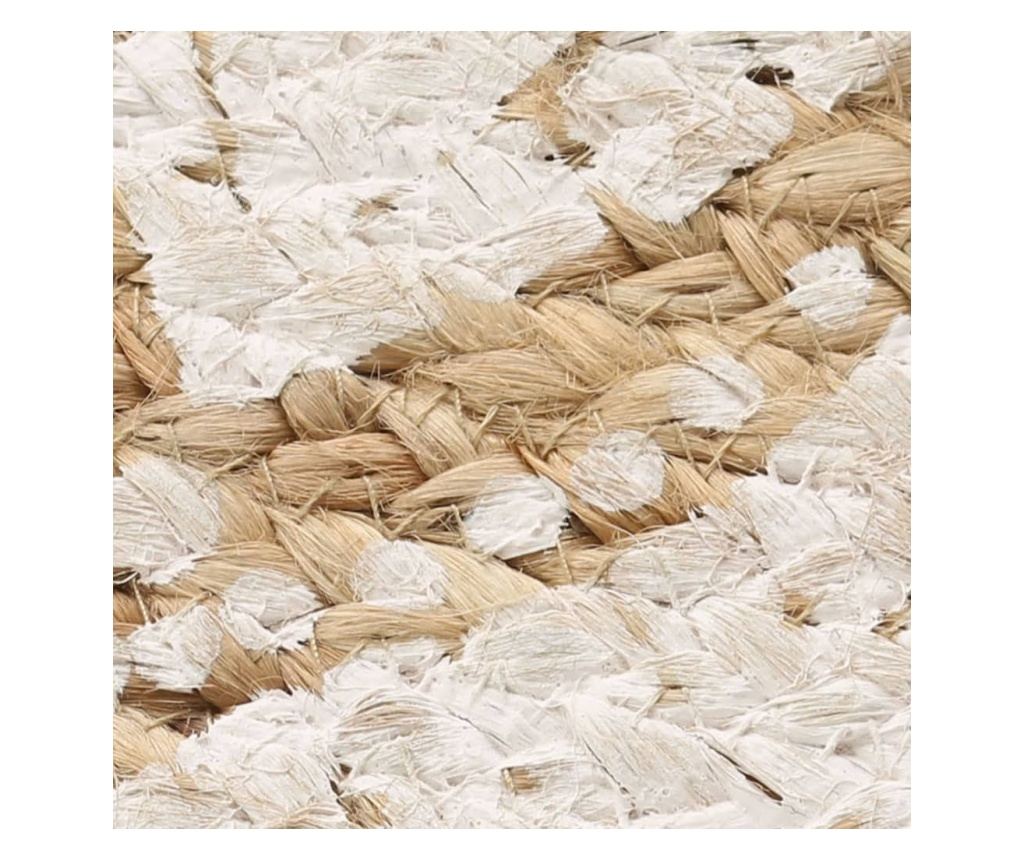 Okrugli tepih od pletene jute s printom 120 cm - 5