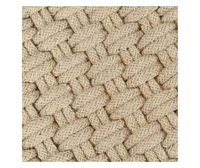 Pravokotna preproga, naravna, 80x160 cm, bombaž