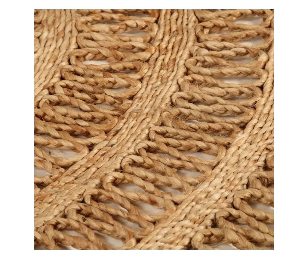 Prepletena preproga, 120 cm, juta, okrogla - 3