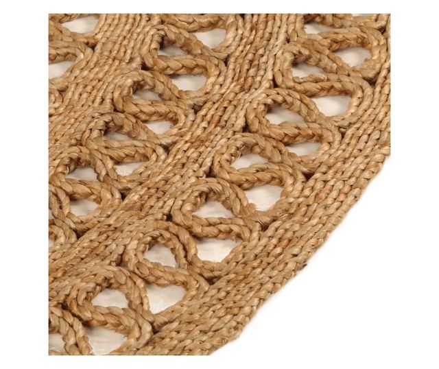 Prepletena preproga, 150 cm, juta, okrogla