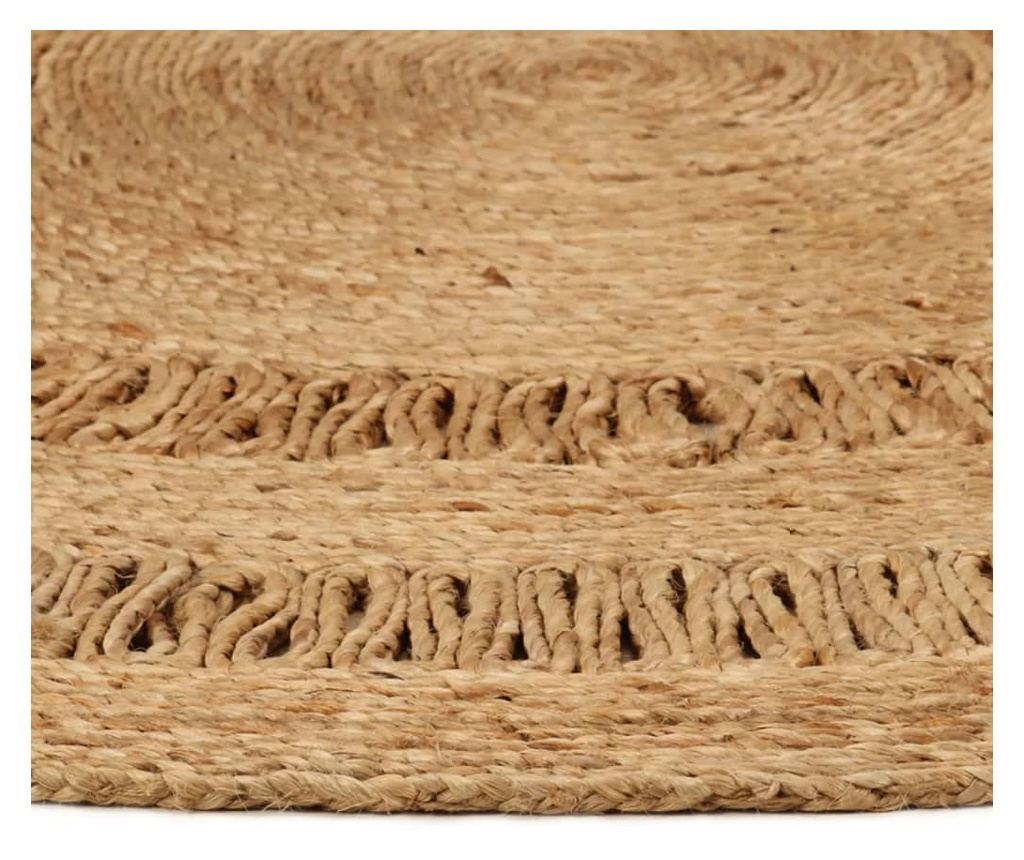 Prepletena preproga, 90 cm, konoplja, okrogla - 2