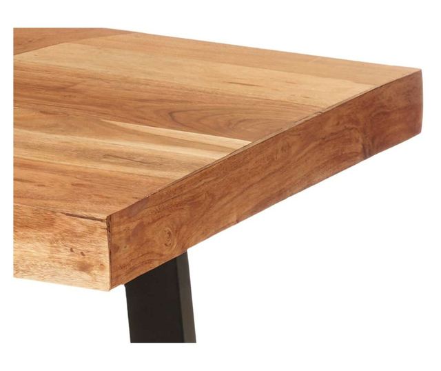 Помощна маса Trama 120 x 60 x 48 cm Кафяв Черен Aкациево дърво