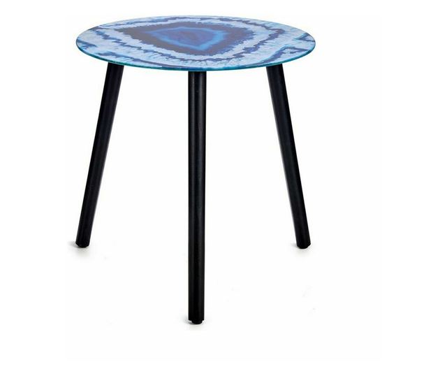 Помощна маса Мрамор Син Черен Кристал 40 x 41,5 x 40 cm (4 броя)