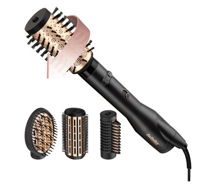 PERIE ROTATIVĂ BIG HAIR LUXE, 650W, 4 ACCESORII, AS970E, NEGRU MAT/AURIU, BABYLISS