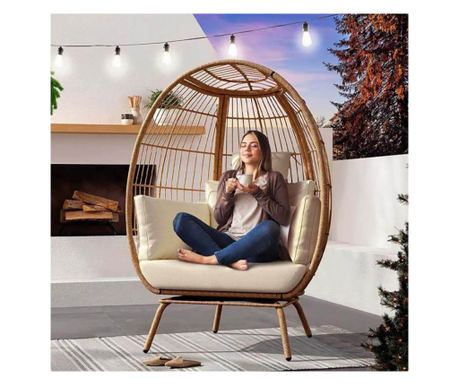 Fotel wiklinowy z poduszkami