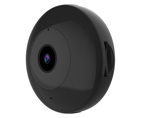 Mini Camera Spion , Dispozitiv pentru Spionaj cu Camera Video si Microfon, WIFI ,Night-Vision, Suport Magnetic, Culoare Negru, M