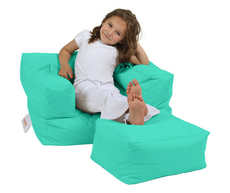 Gradina Bean Bag, puf pentru copii cu un singur scaun - Turcoaz