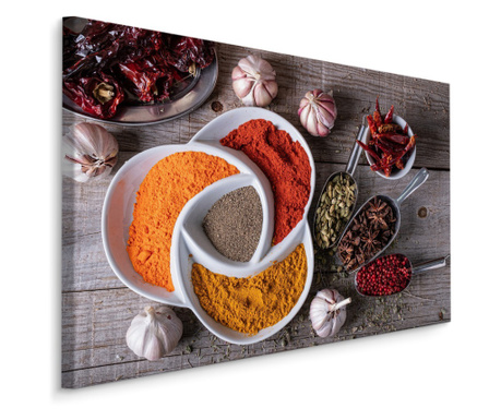 Tablou pentru bucatarie condimente colorate chili Canas, Decoratiuni Moderne pentru Casa, De