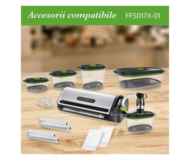 Aparat de vidat alimente FFS017X-01, vidare uscata/umeda FoodSaver