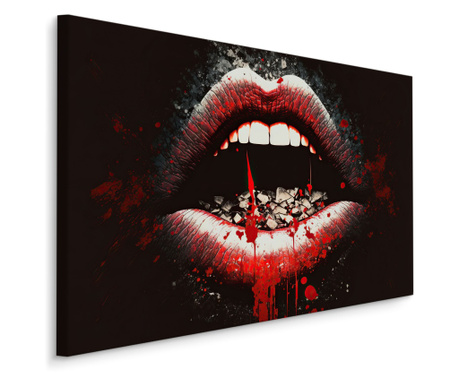 Tablou Canvas Buze de vampir Abstractie pentru Living, Dormitor, Decorarea peretilor