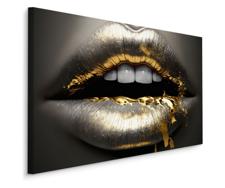Vászonkép Ezüst ajkak arannyal, Absztrakció