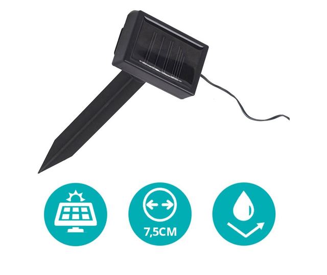 Ghirlanda cu 10 lampioane, incarcare solara
