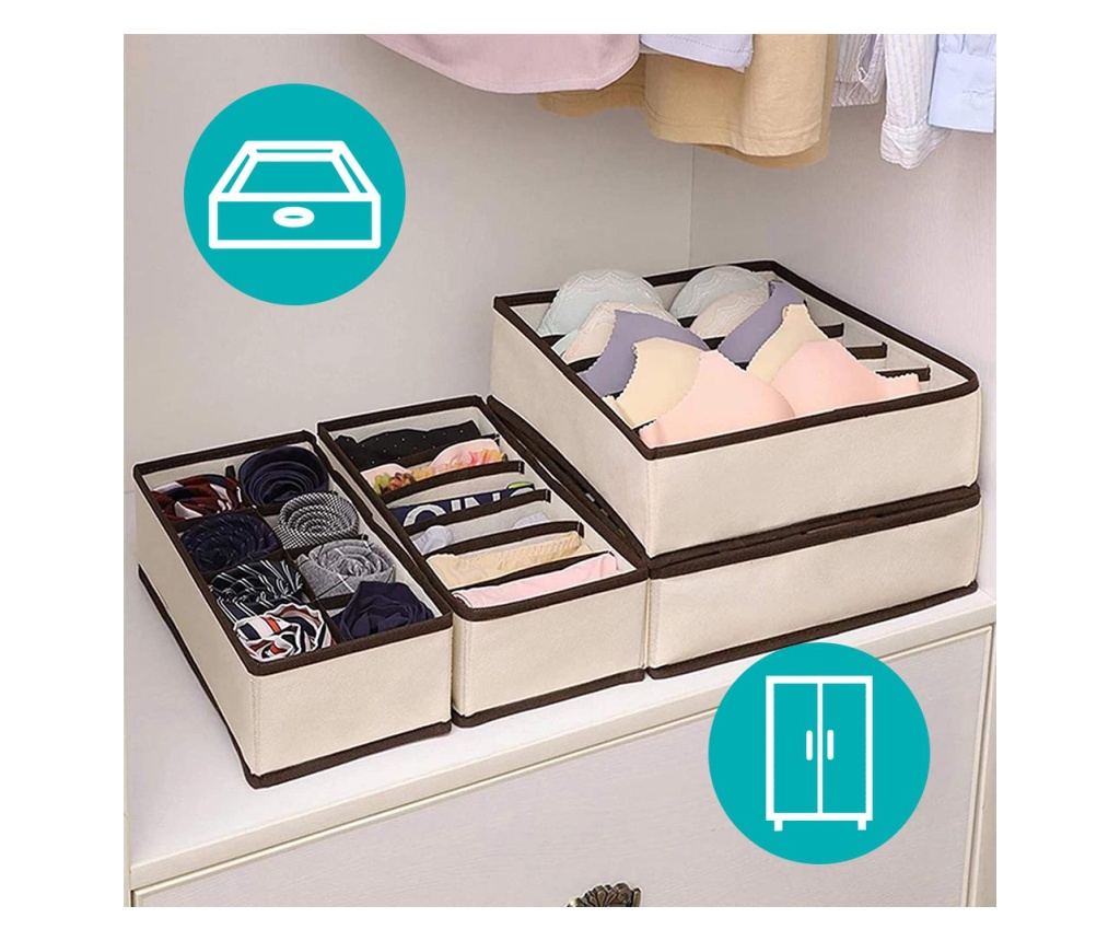 4-dílný organizér-béžový - 4