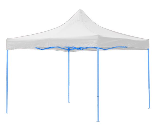 Összecsukható Kerti pavilon, 2,9x2,9 m, fehér