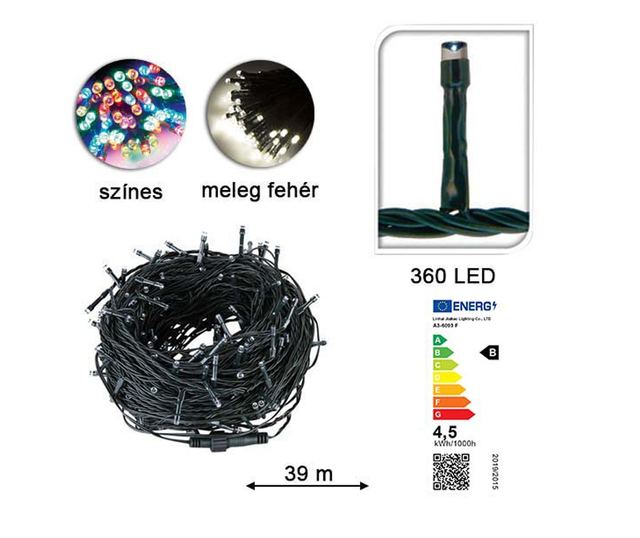 Ghirlanda luminoasa 360 LED, multicolor