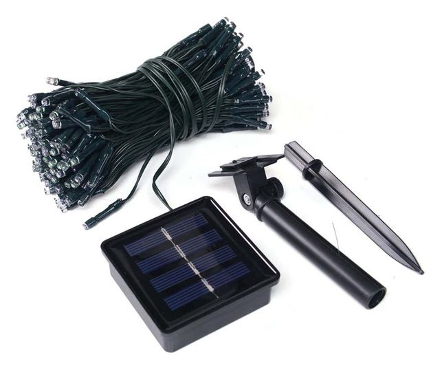 Ghirlanda luminoasa solara pentru gradina cu 100 LED, 20 m - Alb rece