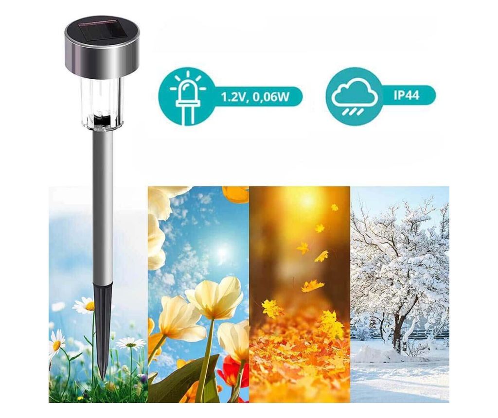 Lampa solara de gradina tip tarus, 10 buc - 2