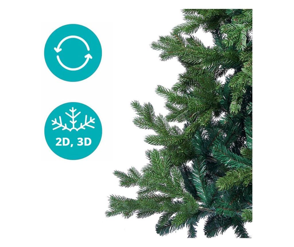 Brad artificial 3D cu suport metalic, 120 cm Timeless Tools, 120 cm, Verde - 2