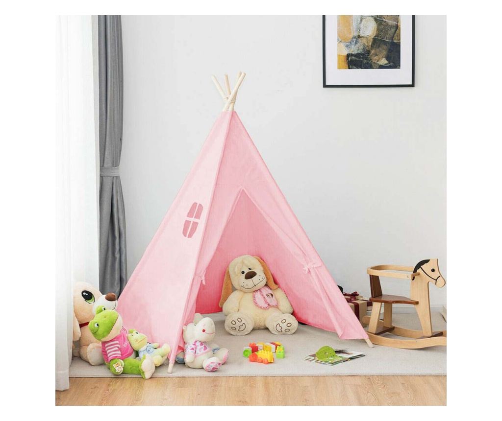 Indiánský stan pro děti, růžová - 2