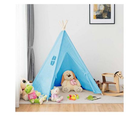 Indiánský stan pro děti, modrá
