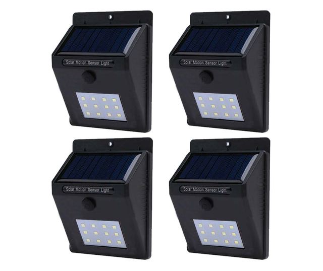 Set 4 buc lampa solara de perete