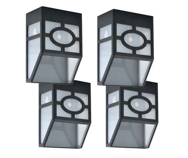 4 buc lampa solara de exterior - Negru
