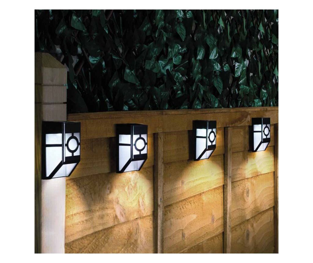 4 buc lampa solara de exterior - Negru - 4
