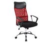 Ergonomická kancelářská židle s vysokou opěrkou, 3 různé barvy,červená