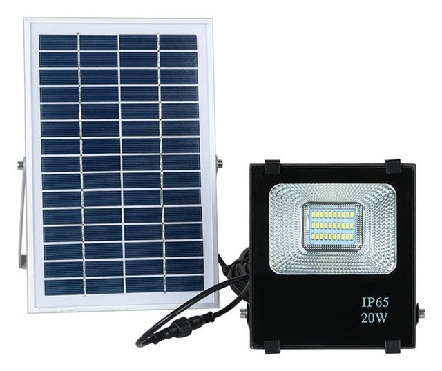 Reflector LED cu panou solar - 20 W