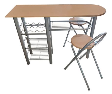 Zestaw barowy do kuchni, stół i 2 krzesła