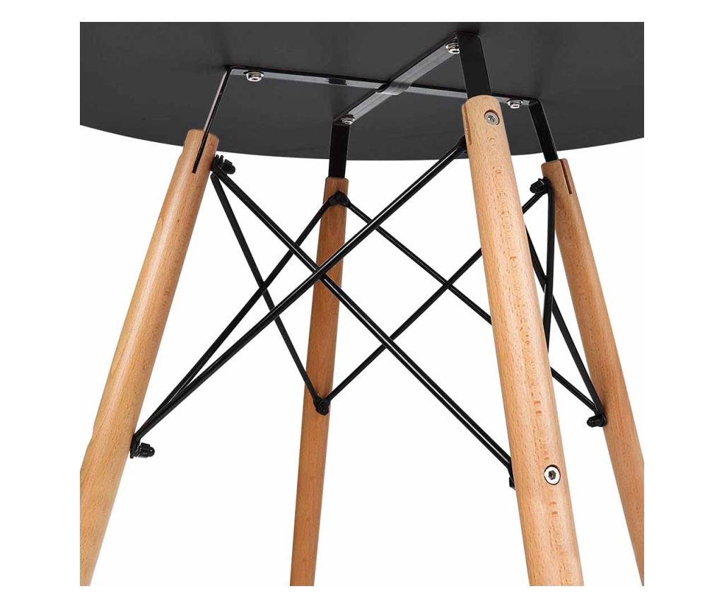 4 buc scaune moderne cu masa pentru bucatarie - Negru Gospodarie 67x51 cm - 3