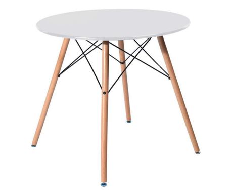 4 nowoczesne krzesła do jadalni i stół, w 3 kolorach-białe