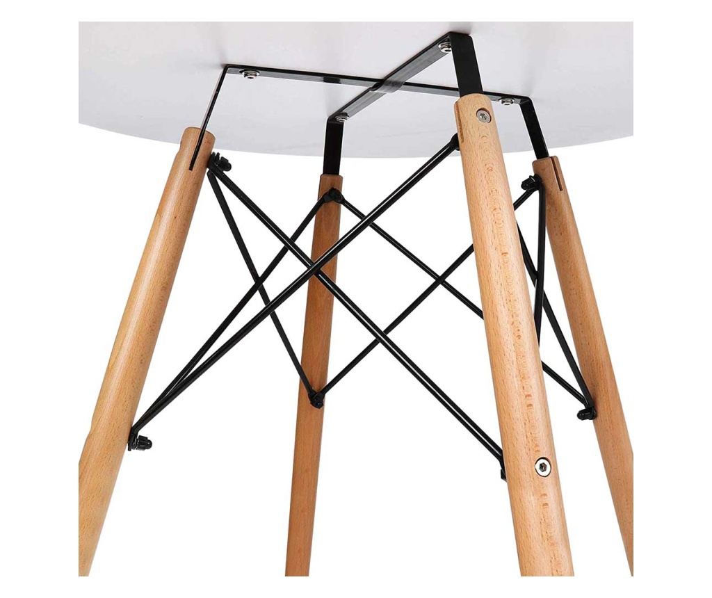 4 buc scaune moderne cu masa pentru bucatarie - Alb Gospodarie 67x51 cm - 3
