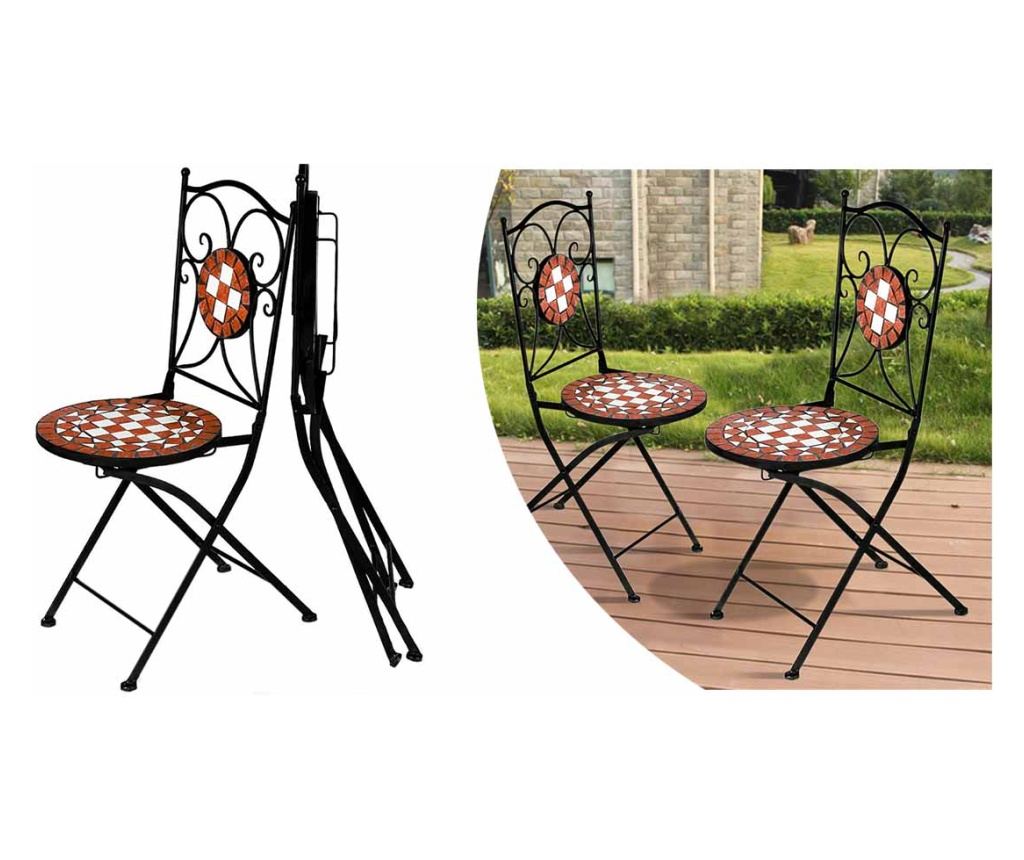 Scaun cu model mozaic, 2 buc - 4