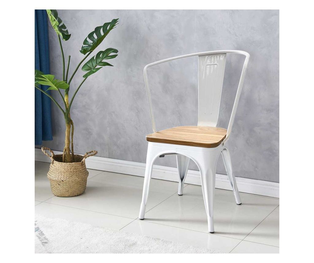 Scaun de bucatarie Panni 2 buc - lemn deschis la culoare - 6