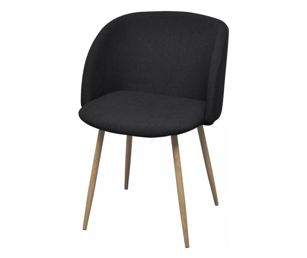 Scaun tapitat Betti, 2 buc - negru - 4