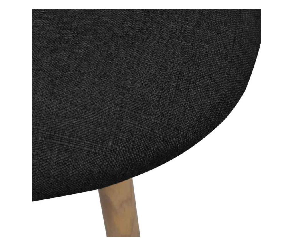 Scaun tapitat Betti, 2 buc - negru - 7