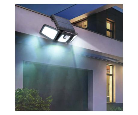 Lampa solara cu 3 panouri rotative