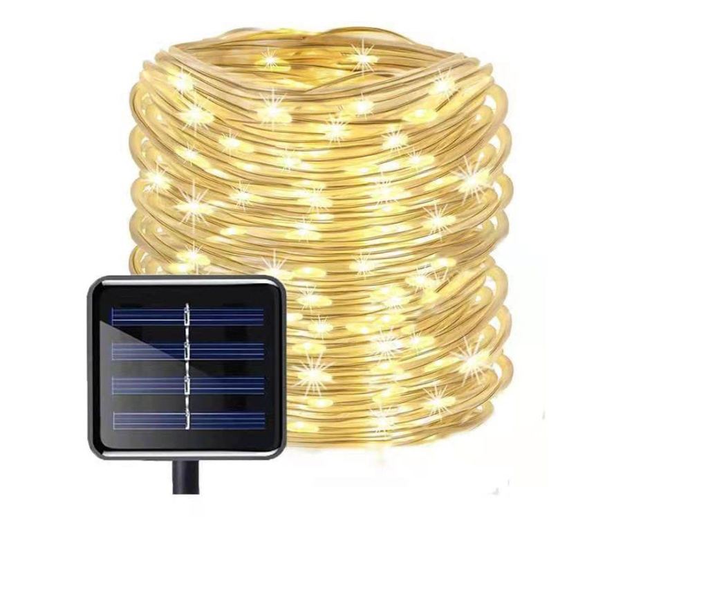 Ghirlanda luminoasa solara decorativa, 10m, alb cald - 2