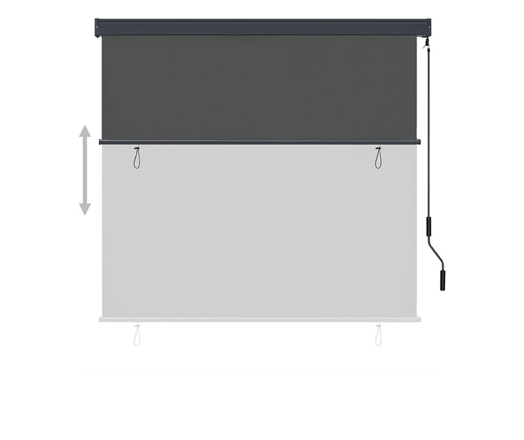 Vertikalna markiza, dimenzije 1,32 x 2,5 metara, sive boje. - 2