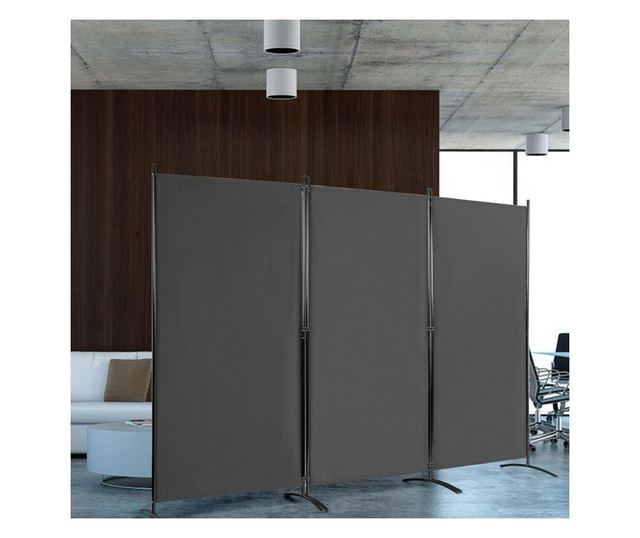 Paravan despartitor mobil 260x180cm, gri - Vivre