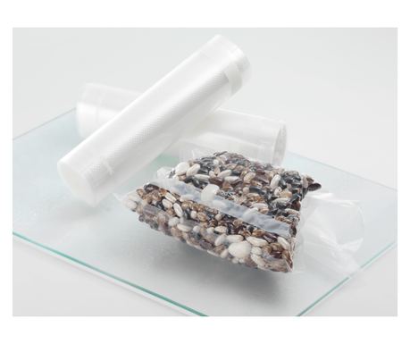 Pachet pungi si role: 4 role 28cm x5.5m, 1 rola 20cm x 6.7m, 36 pungi 0.95L FoodSaver FoodSaver