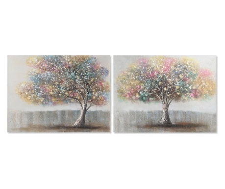 Картина Home ESPRIT Дърво Модерен 120 x 3 x 90 cm (2 броя)