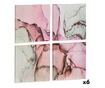 Комплект от 4 снимки Пластно Розов Мрамор 35 x 7 x 35 cm (6 броя)