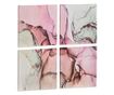 Комплект от 4 снимки Пластно Розов Мрамор 35 x 7 x 35 cm (6 броя)
