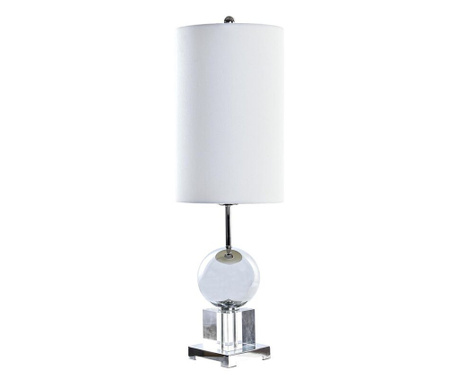 Настолна лампа DKD Home Decor Кристал Сребрист Метал Бял 25 x 25 x 78 cm 220 V 50 W