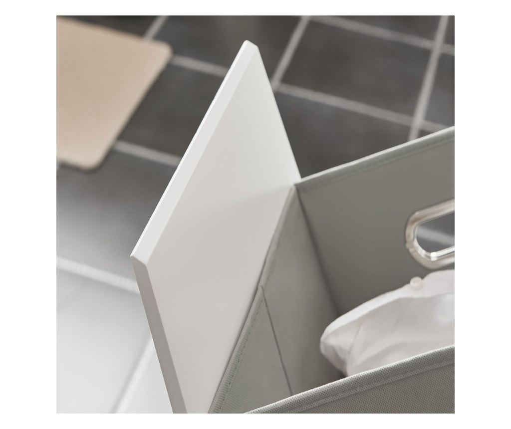 SoBuy Kopalniška omarica za perilo Omarica za perilo z zložljivo vrečko za perilo Bela 45x35x85,5cm BZR100-W - 7