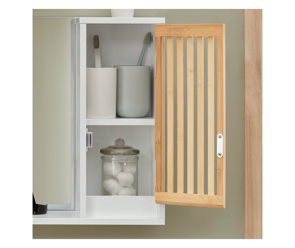 SoBuy jeftina kupaonska zrcala, Jeftina ogledala za kupaonicu, ogledala u kupaonici za zidnu montažu BZR128-W - 4